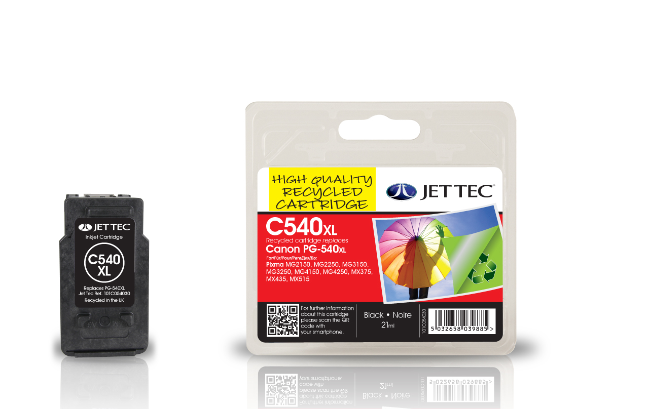 What is the difference between Canon PG-540 and PG-540XL ink