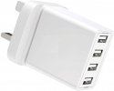 4 Port Multi USB Plug Adapter UK 25W/5A Wall Charger Mains