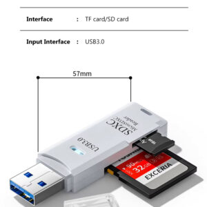 2 IN 1 Card Reader USB 3.0 to SD TF Card Memory
