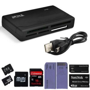 All in One 1 SD SDHC Mini Micro M2 MMC Multi Card Reader