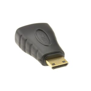 HDMI Female Socket to Mini HDMI Male Plug Converter Adapter GOLD