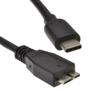 USB 3.1 Type C Male Plug to USB 3.0 Superspeed Micro B Cable 1m