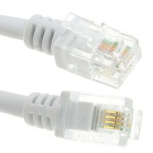 ADSL 2+ High Speed Broadband Modem Cable RJ11 to RJ11 10m WHITE