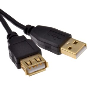12cm SHORT USB 2.0 EXTENSION Cable Lead A Male To A Female SHIELDED 28AWG