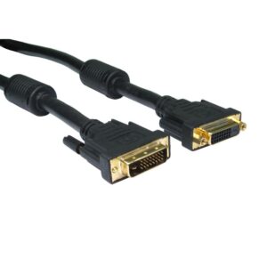 DVI-D 24+1 Male to Female Dual Link Gold Extension Cable 1.8m