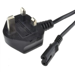 Power Cable UK Plug (3A Fused) to C7 (Figure 8) 0.75mm Lead 1.8m