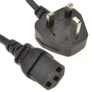 Power Cable UK Plug  to C13 1.00mm Lead 5m
