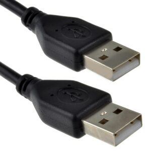 USB 2.0 24AWG A to A (Male to Male) High-Speed BLACK Cable 1.8m