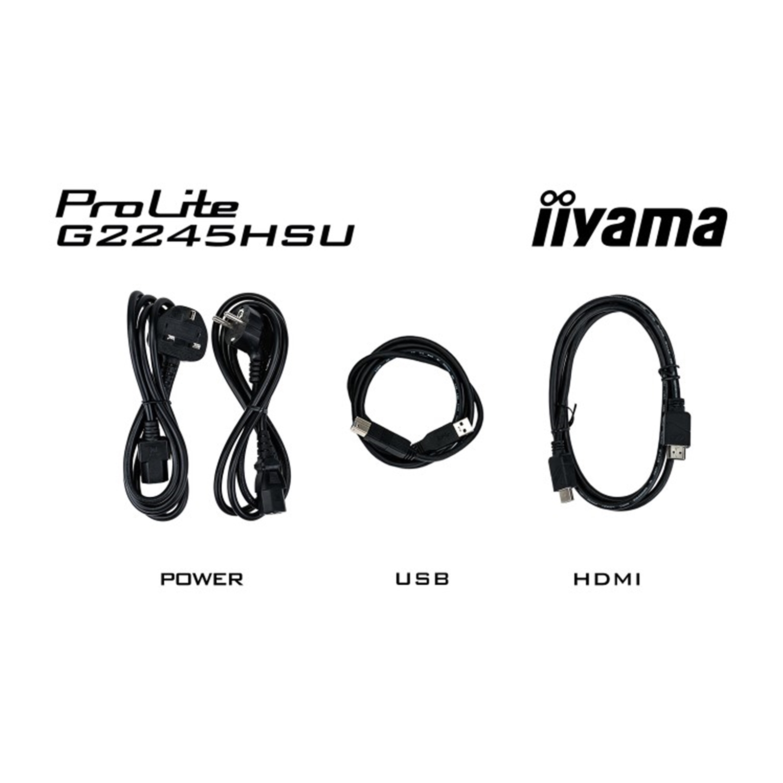 iiyama G-MASTER G2245HSU-B2 22 inch IPS Gaming Monitor, Full HD, 1ms, HDMI, DisplayPort, USB Hub, Freesync, 100Hz, Speakers, Black, Internal PSU, VES - Image 2