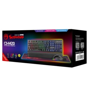 Marvo Scorpion CM420-UK 3-in-1 RGB Mechanical Keyboard, Mouse and Mouse Pad Gaming Bundle