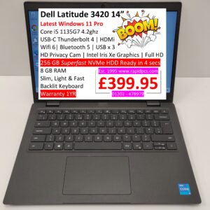 Dell Latitude 3420 i5-1135G7 8gb 256gb 14"
