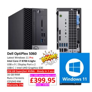 Dell OptiPlex 5060 i7 8700 16gb 256gb