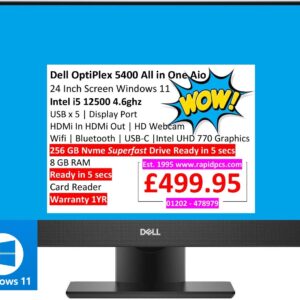 Dell OptiPlex 5400 i5 12500 8gb 256gb aio All in One