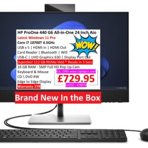 HP ProOne 440 G6 All-in-One 24 Inch Aio i7 16gb 512gb