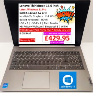 Lenovo ThinkBook 15 G2 itl i5 1135G7 8gb 256gb Windows 11