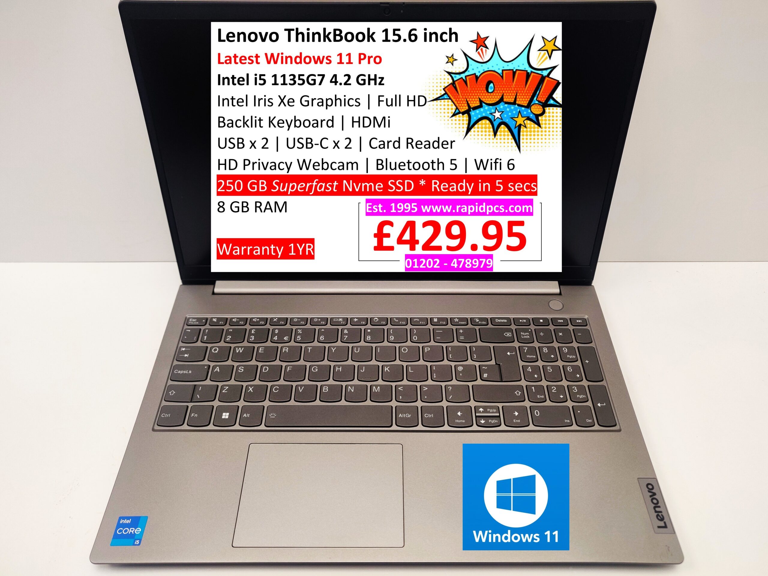 Lenovo ThinkBook 15 G2 itl i5 1135G7 8gb 256gb Windows 11