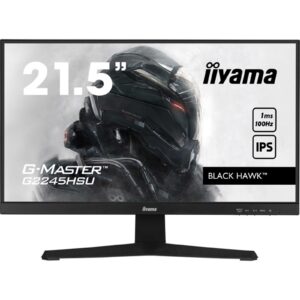 iiyama G-MASTER G2245HSU-B2 22 inch IPS Gaming Monitor, Full HD, 1ms, HDMI, DisplayPort, USB Hub, Freesync, 100Hz, Speakers, Black, Internal PSU, VES