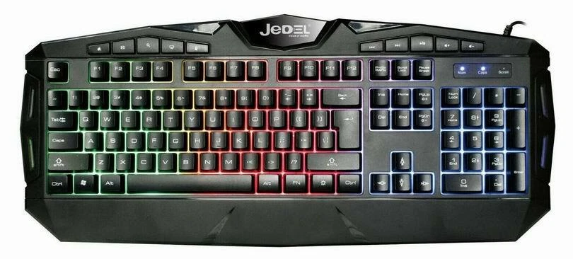 Jedel CP-04 Knights Templar Elite 4-in-1 Gaming Kit - Backlit RGB Keyboard, 1000 DPI RGB Mouse, 40mm Driver RGB Headset, XL Mouse Mat Damaged Box - Image 2