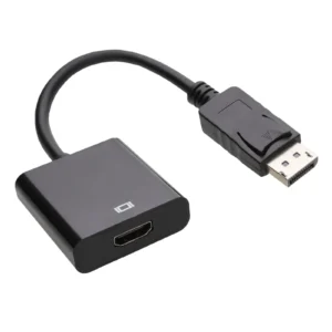 DisplayPort Male Plug to HDMI Female Socket Converter Low Profile Adapter 15cm