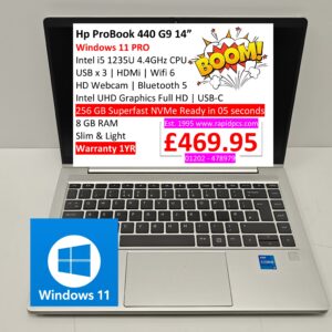 Hp ProBook 440 G9 i5 1235U 8gb 256gb 14”