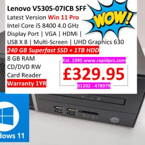 Lenovo V530S-07ICB SFF i5 8400 8gb 240gb + 1tb HDD