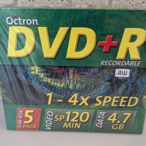 5 x OCTRON DVD+R Recordable 1-4x 120min 4.7gb