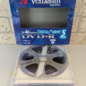 Verbatim 4X Certified Digital Movie DVD-R 5 Pack 1-4x compatible 4.7 GB/120min