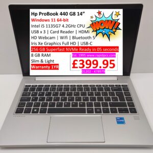 Hp ProBook 440 G8 i5 1135G7 8gb 256gb 14”