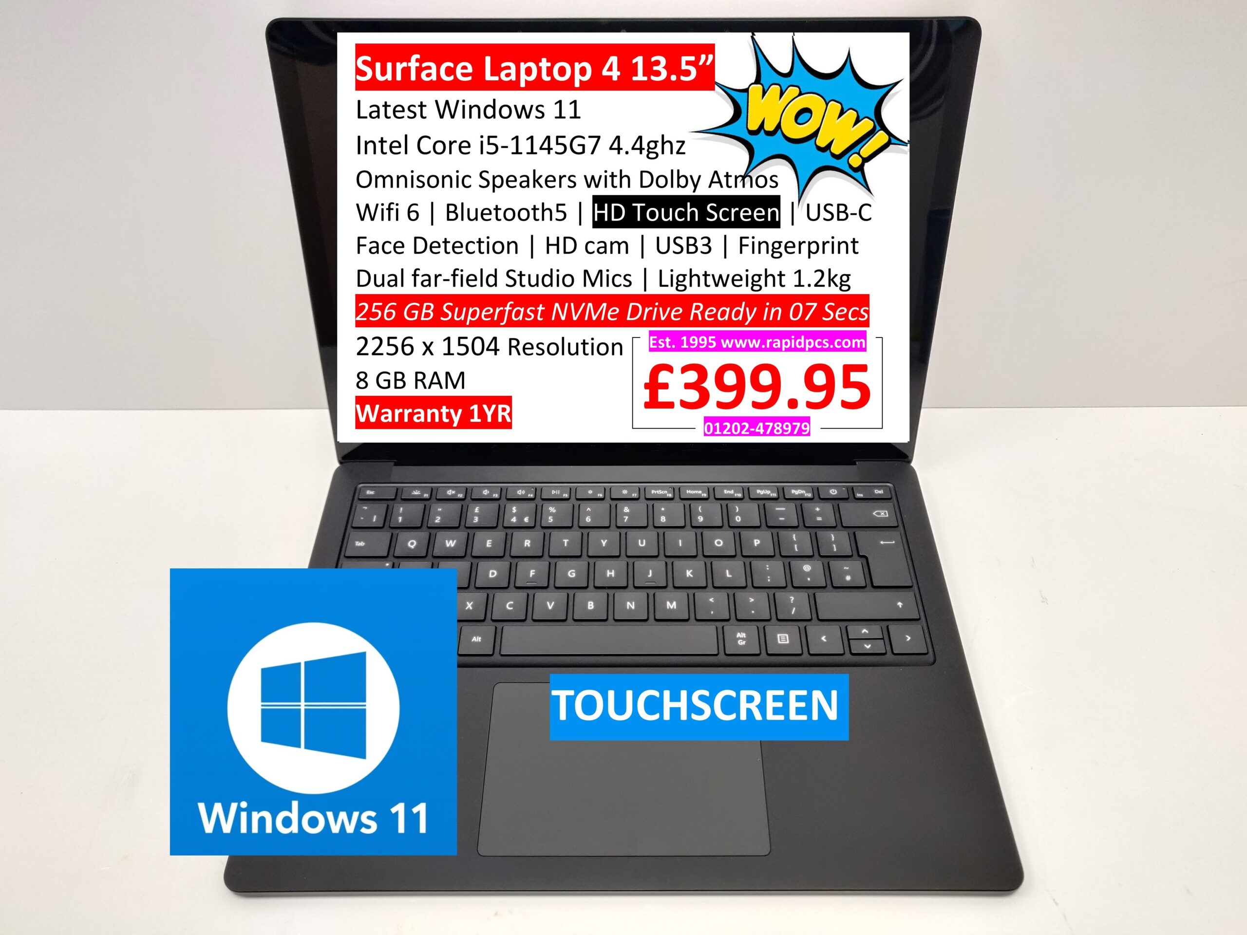 Surface Laptop 4 13.5 i5 1155G7 8gb 256gb