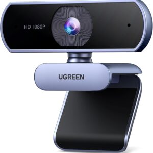 UGREEN 4K/30fps Webcam for PC, Full HD Webcam for Laptop, Clear Stereo Audio Microphone, Auto Light Correction, 70° View Web Cam USB Camera for Live Streaming, Video Calling, Conferences