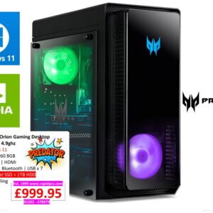 Acer Predator Orion Gaming i7 12700F 16gb 512gb + 1tb GeForce RTX 5060