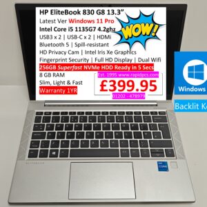 HP EliteBook 830 G8 13.3 inch i5 1135G7 8gb 256gb
