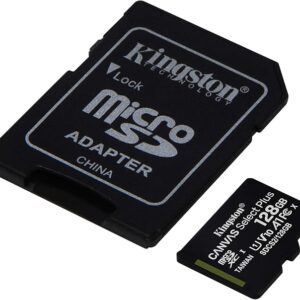 Kingston Canvas Select Plus microSD Card SDCS2/128 GB Class 10 (SD Adapter Included)