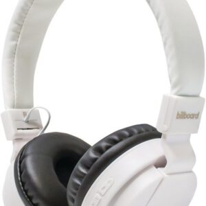 Billboard BB495 Large On-Ear Bluetooth 4.0 Headphones with Handsfree Mic - White