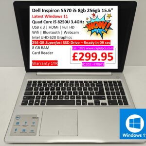 Dell Inspiron 5570 i5 8250U 8gb 256gb 15.6 Windows 11
