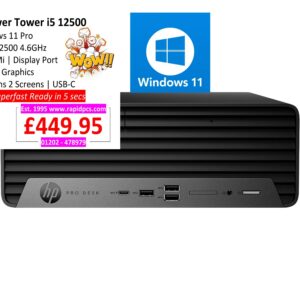 HP Pro Tower i5 12500 8gb 256gb Windows 11 290 G9