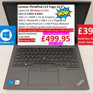 Lenovo ThinkPad L13 Yoga i5 1355U 8gb 256gb 13.3 Windows 11