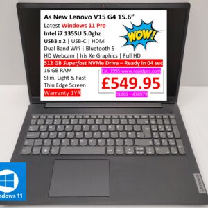 Lenovo V15 G4 i7 1355 16gb 512gb Windows 11