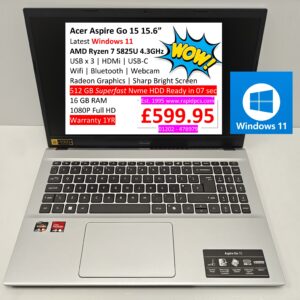Acer Aspire Go 15 Ryzen 7 5825U 16gb 512gb Windows 11