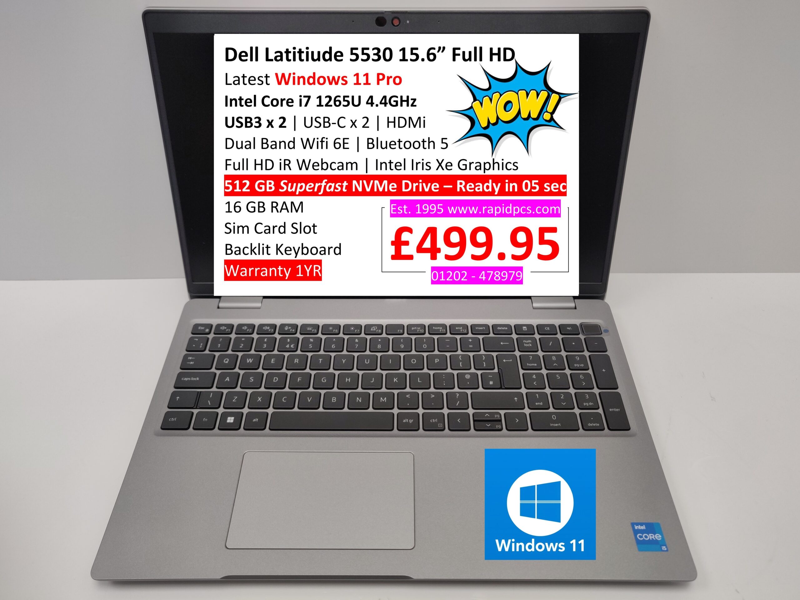 Dell Latitiude 5530 i7 1265U 16gb 512gb