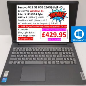 Lenovo V15 G2 i5 1135G7 8GB 512GB Full HD Windows 11