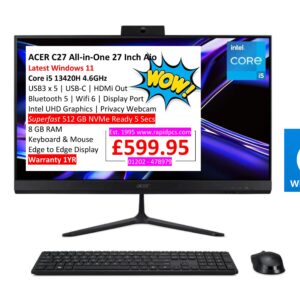 ACER C27 i5 13420H 8gb 512gb All in One PC Aio