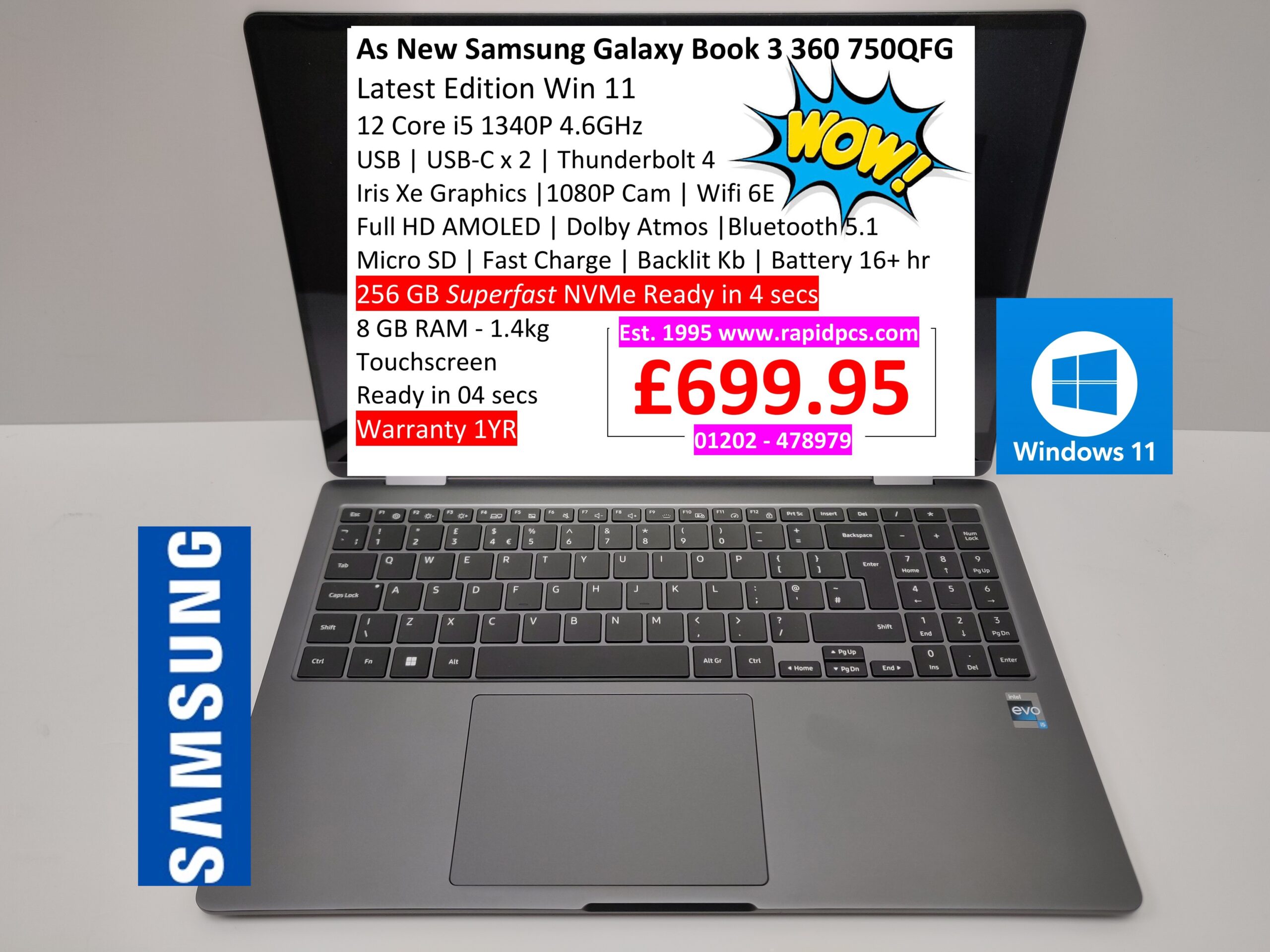 Samsung Galaxy Book 3 360 i5 1340P 8gb 256gb Touchscreen - Image 2