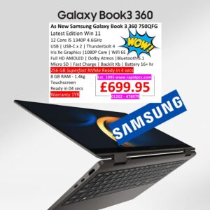 Samsung Galaxy Book 3 360 i5 1340P 8gb 256gb Touchscreen