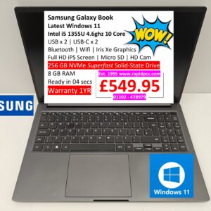 Samsung Galaxy Book i5 1335U 8gb 256gb Windows 11